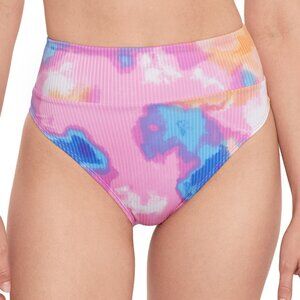 Salt + Cove Juniors' Tie-Dye Wide Band High-Waisted Bikini Bottoms